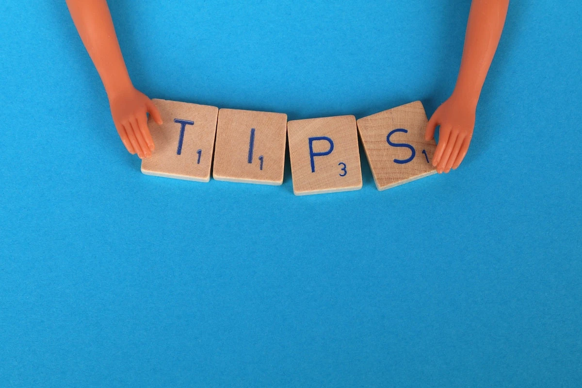 Spelled out word TIPS implying the tips for wayfinding apps